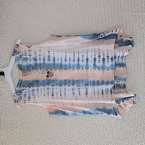 XVCI Tie Dye Tank in Size S in Peach/Blue/White color wheel New!